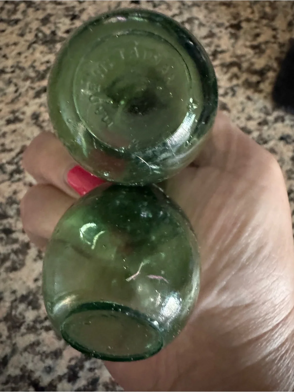 Green Glass Bulb Decorative Salt and Pepper Shakers